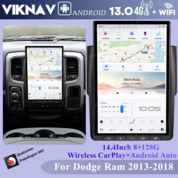 Viknav 14,4-дюймовый сенсорный экран автомобильный радиоприемник для Dodge RAM 2013-2018 беспроводной Carplay Android Auto GPS навигация мультимедийный плеер