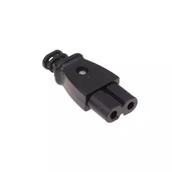 Вилка C8, розетка C7, черный пластик, 250V 2.5A
