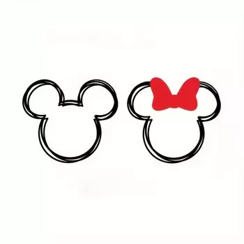 Виниловая наклейка Disney Микки и Минни