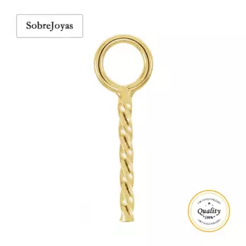 Винт Eyepin 14K, позолоченные витые аксессуары Peg DYI, винтовые Висячие штифты, винтовые штифты для полувращающихся жемчужин