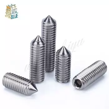 Винт M2.5/M3/M4/M5 GB/T80 GB78 с внутренней шестигранной головкой из нержавеющей стали 304, Конические Винты с остроконечным концом
