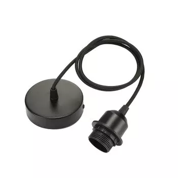 Винтаж подвесной патрон E26 E27 черный/белый 1 м