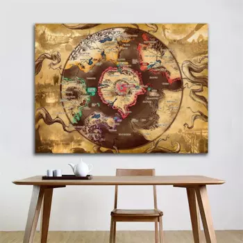 Винтажная карта 90*60 см, декоративные принты, нетканый холст, картина на стену, плакат для гостиной, домашний декор, классные товары