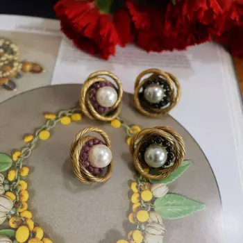 Винтажное украшение из натурального камня и жемчуга, женское украшение, модное украшение в стиле бохо, Япония, Корея