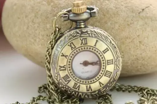 Винтажные Модные кварцевые карманные часы с римскими цифрами, современные часы с подвеской и ожерельем