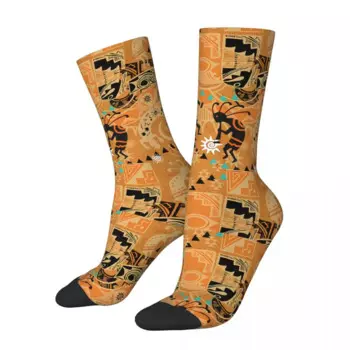 Винтажные мужские носки Gecko Kokopelli Tribal Harajuku с принтом Веселые короткие носки