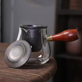 Винтажный чайник с боковой ручкой, прозрачные чайники, керамический фильтр-вкладыш, аксессуары дзен, кунг-фу, чайные культуры, подарки для энтузиастов