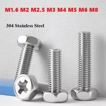 Винты из нержавеющей стали M1.6 M2 M2.5 M3 M4 M5 M6 M8