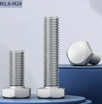 Винты M1.6 M2 M2.5 M3 с полной резьбой, винты с головкой из нержавеющей стали 304, внешние шестигранные болты длиной 3 мм-50 мм