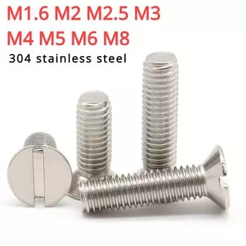 Винты с потайной головкой из нержавеющей стали 304 M1.6 M2 M2.5 M3 M4 M5 M6 M8
