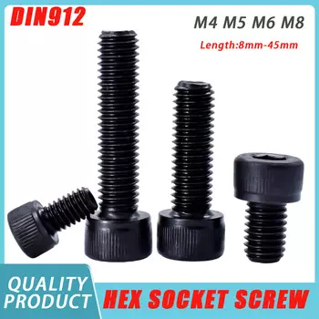 Винты с шестигранной головкой LDQUO ERICS M4-M8 8-45мм черные Grade12.9