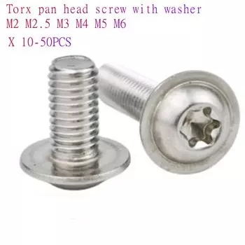 Винты Torx из нержавеющей стали HZYUEGOU M2 M2.5 M3 M4 M5 M6 20 шт