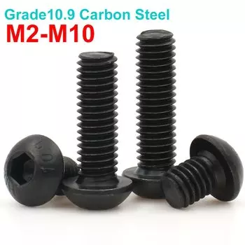 Винты Zimir черные углеродистые сталь M2-M10 Grade10.9