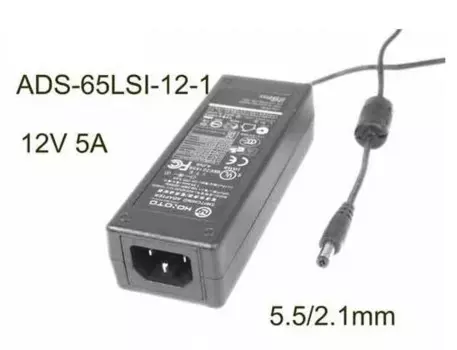 Внешний адаптер питания, 12 В, 5 А, цилиндр 5,5/2,1 мм, IEC C14