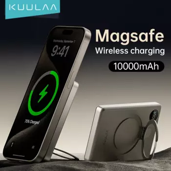 Внешний аккумулятор KUULAA Magsafe на 10000 мА · ч с магнитной батареей и подставкой