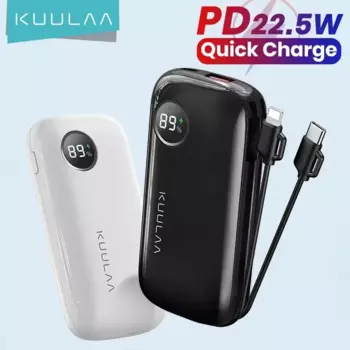 Внешний аккумулятор KUULAA на 10000 мА · ч, 22,5 Вт, PD, для iPhone 15 14 13 Pro Max и Samsung/Xiaomi