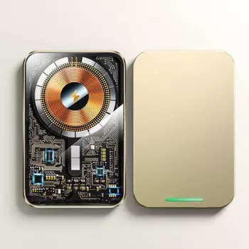 Внешний аккумулятор MacSafe, прозрачный магнитный беспроводной тонкий мини-аккумулятор, портативный внешний вспомогательный аккумулятор для iPhone 12 13 14