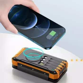 Внешний аккумулятор на солнечной батарее с 2-мя USB-портами, 20000 мАч