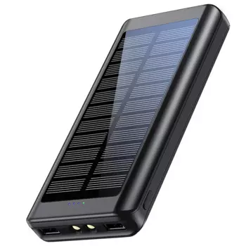 Внешний аккумулятор на солнечной батарее с светодиодный мя USB-портами, 30000 мАч