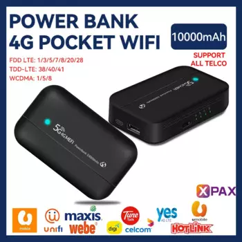Внешний аккумулятор PW100, 4G LTE, 10000 мАч, 150 Мбит/с