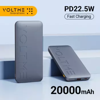 Внешний аккумулятор VOLTME на 20000 мА · ч, внешний аккумулятор большой емкости, портативное зарядное устройство, внешний аккумулятор для быстрой зарядки iPhone 15/14/13 Xiaomi