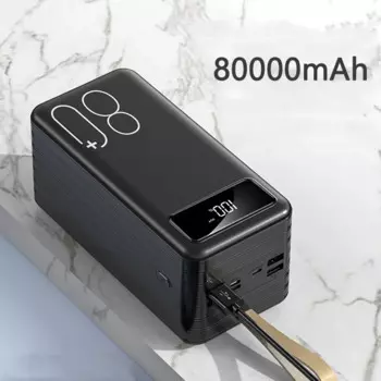 Внешний аккумулятор высокой емкости на 80000 мА · ч с 4 USB-портами