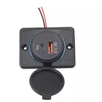 Водонепроницаемая Автомобильная розетка для зарядного устройства, 18 Вт, USB QC3.0 Type-C PD, адаптер питания 12-24 В для автомобиля, RV, детской, лодки, телефона, планшета