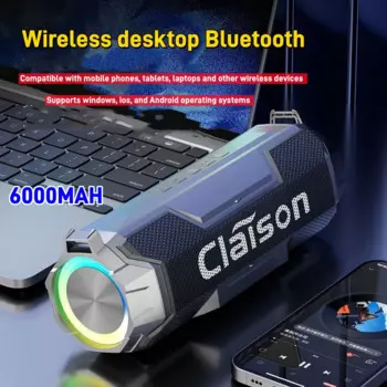 Водонепроницаемая Bluetooth-Колонка высокой мощности, Беспроводная портативная уличная колонка с сабвуфером, двойные колонки, колонки с разноцветным освещением RGB, звуковая система AUX