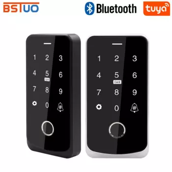 Водонепроницаемая клавиатура Bluetooth Tuya с управлением доступом через приложение, 13,56 МГц, RFID-клавиатура, биометрическая сенсорная клавиатура с отпечатком пальца, подсветка двери