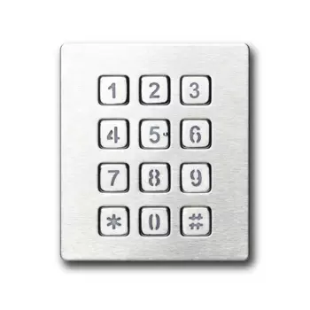 Водонепроницаемая промышленная клавиатура с защитой от воды IP65, прочная металлическая цифровая клавиатура из нержавеющей стали с подсветкой