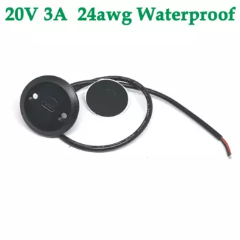 Водонепроницаемая розетка 24awg с отверстиями для винтов, USB, 20 В, 3 А