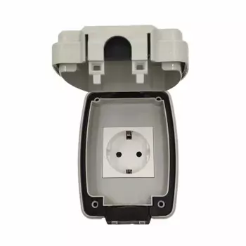 Водонепроницаемая уличная настенная электрическая розетка IP66, 16 А, с заземлением, 110 ~ 250 В переменного тока
