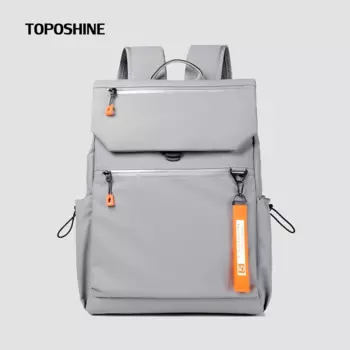 Водонепроницаемый деловой рюкзак Toposhine, повседневный уличный мужской ранец для ноутбука 16,1 дюйма, в Корейском стиле, черный, серый, 2 цвета