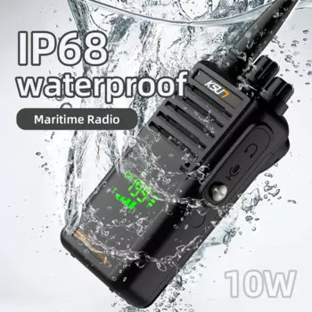 Водонепроницаемый двухсторонний радиоприемник KSUN горячая распродажа 10 Вт IP68 VHF морская портативная беспроводная рация дальнего радиуса действия