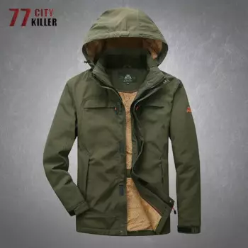 Военная Тактическая флисовая куртка, Мужская зимняя модная теплая Повседневная куртка с капюшоном, Мужская Уличная одежда, куртки-бомберы на молнии, мужская верхняя одежда
