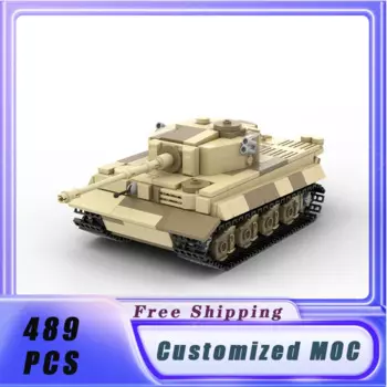 Военный танк MOC «Вторая мировая война» Тигр в масштабе 1:42, сборная Коллекционная модель «сделай сам», детская игрушка-конструктор в подарок