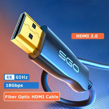 Волоконно-оптический кабель HDMI 4K/60 Гц 2,0 HDMI кабель 100 м поддержка ARC 3D HDR 18 Гбит/с UHD штекер-штекер для HD ТВ проектора монитора