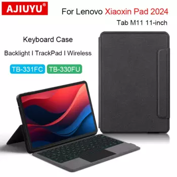 Волшебная клавиатура с подсветкой, иврит, корейский стиль, для Lenovo Xiaoxin Pad 2024, 11 дюймов, Tab M11, TB-331FC, сенсорная панель, клавиатура, чехол-подставка