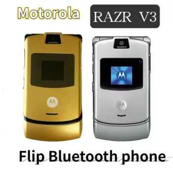 Восстановленный разблокированный телефон-раскладушка Motorola RAZR V3 с Bluetooth и двойным дисплеем, расширенный быстрый Вызов GSM 850/900/1800/1900