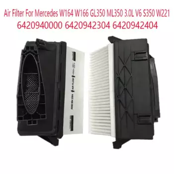 Воздушный фильтр для Mercedes W164 W166 GL350 ML350 3,0 л V6 S350 W221 6420940000 6420942304 6420942404, 1 пара