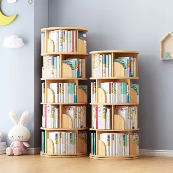 Вращающаяся книжная полка напольная компактная детская книжная полка для картин простой книжный шкаф детская книжная полка Студенческая полка для хранения