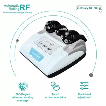 Вращающаяся радиочастотная машина для подтяжки кожи, ролик RF 360, массажер для подтяжки лица и тела для похудения