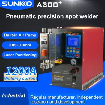 Встроенный воздушный компрессор SUNKKO A300 +, встроенный пневматический литиевый аккумулятор, точечный сварочный аппарат 6000 Вт, а, пневматический промышленный