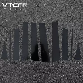 Vtear для Джили Атлас Джили Атлас Geely Atlas для окна автомобиля BC столб наклейка накладка пленка ПВХ аксессуары для экстерьера автомобиля-Стайлинг украшение автомобиля аксесуары 2018 2019