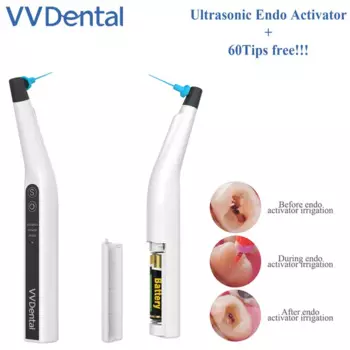 VVDental Dental Activador Sonic Irrigation Ультразвуковые комплекты эндоактиваторов и 60 гибких насадок для чистки корневых каналов Стоматология