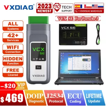 VXDIAG VCX VX608 для Porsche Piwis3 DoIP OBD2 сканер VCX SE для Porsche Все системы диагностический инструмент J2534 кодирование ЭБУ/Программирование