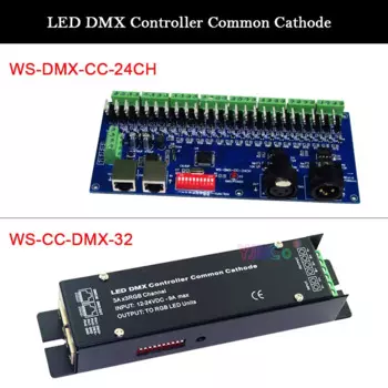 Высокочастотный DMX RGB контроллер постоянного тока 12 В 24 в 3 канала 24 канала общий катод dmx512 декодер для RGB светодиодной полосы, лампы, лампы