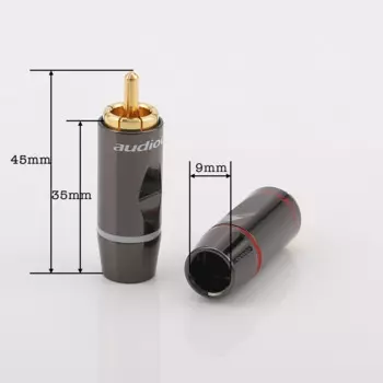 Высокое качество 4 шт. R003 24-каратный припой позолоченные разъемы RCA позолоченные разъемы RCA аудио штекер кабели