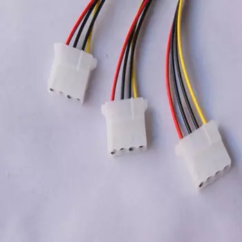 Высококачественные 4-контактные силовые кабели IDE HY1578 4-контактный Molex штекер на 3-портовый Molex IDE Женский распределитель питания кабель адаптера