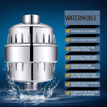 Высококачественный фильтр для душа Waternoble для удаления твердой воды и хлора, универсальный картридж для фильтра душевой лейки для более здоровых волос на коже